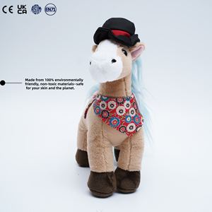 Juguete de caballo enano de peluche lindo juguete surtido de animales marrones regalos fiesta favores suministros decoración caballo de peluche animales de peluche - Product Image 3