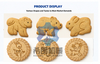 Machine automatique de fabrication de biscuits moelleux et de craquelins pour animaux, en acier inoxydable, pour boulangerie commerciale, multifonctionnelle, à gaz/électrique