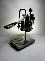 Machine à expresso portable à levier manuel, compatible cuisinière et flamme, avec double chaudière