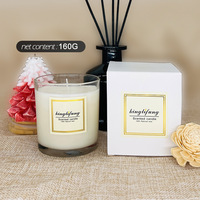 Bougie parfumée en verre, fabriquée en Chine, modèle JLF-03, livraison directe disponible ; Lampe à beurre, cadeau festif, parfum transparent