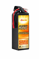 Baterai Drone FPV Longkun 6S 9000mAh 100C 22.2V XT60 RC LiPo untuk Mainan FPV, Perahu, Pesawat Terbang Skala Besar, dan Drone