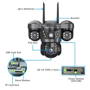 กล้องวงจรปิด V380 Pro 3 เลนส์ ภายนอกอาคาร พลังงานแสงอาทิตย์ 12MP IP66 กันน้ำ PTZ 4G/WiFi พร้อมซิมการ์ด - Product Image 6