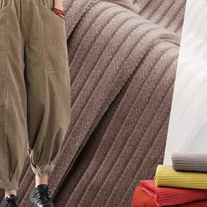 कस्टम कॉटन चीन 100 सूती कपड़े फर कॉरडरॉय 6 वेले ताना बुना हुआ कॉरडरॉय कपड़े कपड़े पैंट के लिए