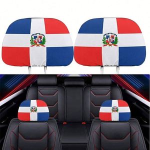 ปลอกหุ้มพนักพิงศีรษะรถยนต์คุณภาพสูงปี 2023 แบบกำหนดเอง ตกแต่งด้วยผ้าสแปนเด็กซ์ลายธงชาติเปอร์โตริโก อเมริกา สำหรับเบาะรถยนต์ - Product Image 3