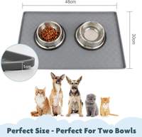 Produits phares : Tapis d'alimentation personnalisé en silicone pour animaux de compagnie, antidérapant et imperméable, avec bords renforcés pour prévenir les déversements, pour chats et chiens.
