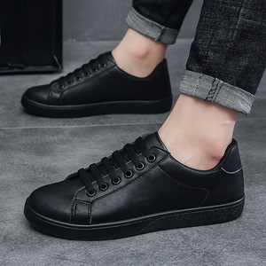 Chaussures décontractées classiques pour hommes adultes, petites chaussures blanches, amortissantes, antidérapantes, pour la marche quotidienne, chaussures de sport à lacets souples - Product Image 6