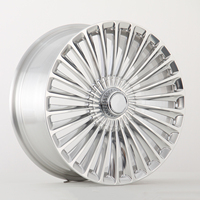 Jantes de voiture en alliage forgé de 19 pouces 5x112, polies, multi-branches, concaves, argentées, pour Benz E260 E300 E450 Maybach S
