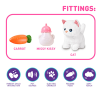 QS Wholesale Jouets éducatifs pour enfants, bricolage, peluche douce, jeux de simulation de soins aux animaux, 3 styles, ensemble de jouets en peluche de dessin animé avec chariot