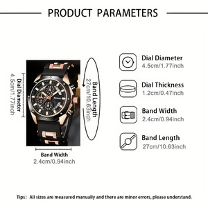Ensemble de 4 montres et bracelets pour <span class=keywords><strong>homme</strong></span>, style business décontracté, affichage du calendrier, <span class=keywords><strong>bracelet</strong></span> pour <span class=keywords><strong>homme</strong></span>, collier croix, montre de luxe pour <span class=keywords><strong>homme</strong></span> CC066 - Product Image 5