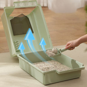 Gran oferta de <span class=keywords><strong>Amazon</strong></span>, nuevos suministros para mascotas, inodoro grande desmontable completamente cerrado para gatos con caja de arena para gatos con puerta - Product Image 4