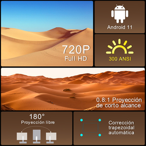 Dazzler hy300 Cộng Với Siêu Ngắn Ném 4K Projector-Di Động Thông Minh Nhà Rạp Chiếu Phim Với <span class=keywords><strong>Android</strong></span> <span class=keywords><strong>Wifi</strong></span> Bluetooth Cho Phim Imax - Product Image 2