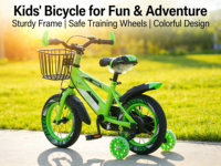 Vélo de montagne pour enfants, en acier, à une vitesse, avec panier en plastique, pour les enfants de 5 à 12 ans