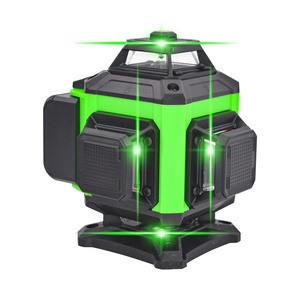 Niveau laser à nivellement automatique à 360 degrés 2 batteries Li-ion Ligne croisée verte 4D pour le bricolage industriel 16 lignes Projection verte - Product Image 1