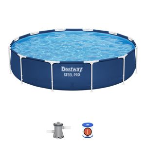 Bestway 56706 & 56681 & 56680 Piscines familiales en PVC pour arrière-cour <span class=keywords><strong>Piscine</strong></span> hors sol Pro MAX en acier Ensemble rond 3.66 m X 76 cm - Product Image 1
