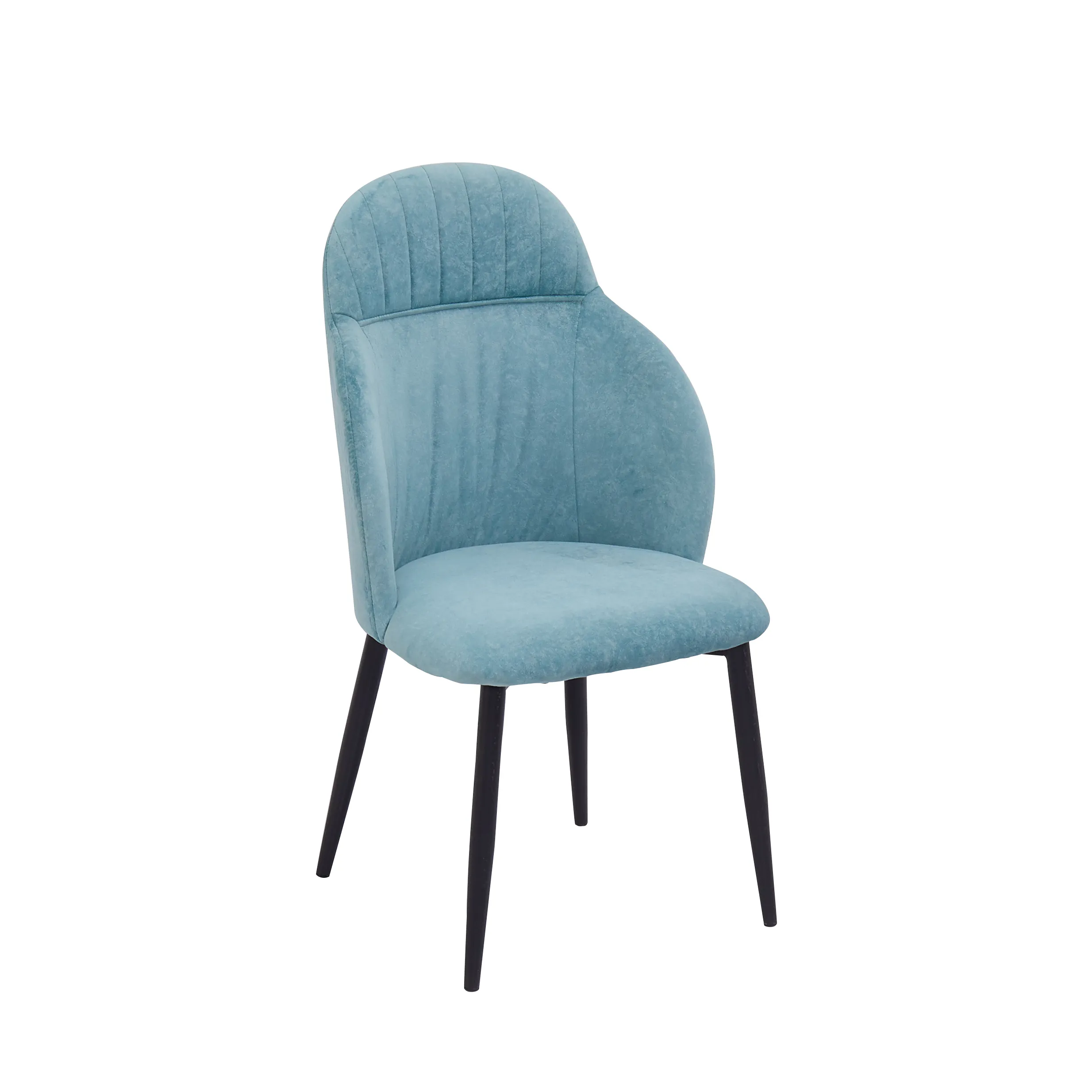Комфортное бархатное кресло с мягкой обивкой синего цвета, бархатные металлические ножки для офисной мебели с порошковым покрытием