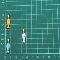Pendentif créatif en acier inoxydable plaqué or, motif poisson porte-bonheur en émail coloré 7*28mm, pour la fabrication de bijoux DIY