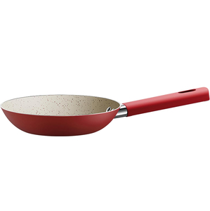 Poêle à frire moderne en céramique antiadhésive en aluminium avec poignée en silicone pour cuisinière à gaz - Product Image 1