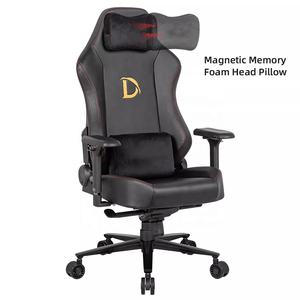 Chaises de course d'ordinateur de bureau de jeu en cuir noir <span class=keywords><strong>Chaise</strong></span> de jeu de luxe PRO Titanic avec appui-tête magnétique en mousse à mémoire de velours - Product Image 2