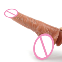 Entrega rápida Super Long Skin Hyper Dildo Silicona líquida Vibrador realista Vibradores telescópicos Producto de tienda sexual para mujer