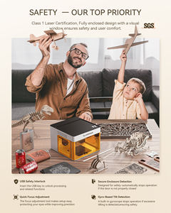 For P1 Desktop Portable High Accuracy Enclosed Laser <strong>Engraving</strong> <strong>Machine</strong> For Stone Wood MDF Rubber <strong>Leather</strong> &amp; Metal-Home Use - Product Image 4