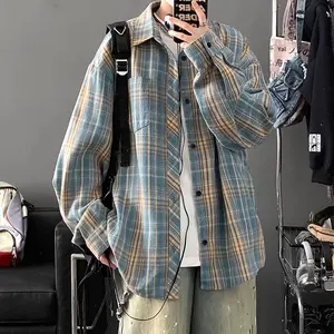 2025 <span class=keywords><strong>NASA</strong></span> High-End Casual ampio Top primavera autunno a quadri girocollo 220 grammi tessuto lungo nuovo Design Versatile alla moda - Product Image 6