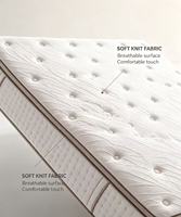 Matelas de lit d'hôtel confortable à ressorts ensachés Euro Top, double, queen, king, en latex et mousse à mémoire de forme