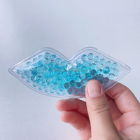 Compresse de glace pour les lèvres, forme de lèvres, gel de glace, compresse de gel pour les soins après le remplissage des lèvres, boîte