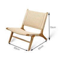 Chaise et table basse en bois de style nordique minimaliste pour maison moderne, chambre, salon, parc, villa, cour, extérieur et loisirs