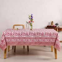 Nappe Rectangulaire en Coton à Motif Floral Classique pour la Décoration de la Cuisine et de la Maison