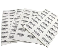 Etiquetas adhesivas personalizadas de papel estucado Grassin Copperplate con código de barras en lámina