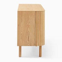 Buffet design moderne de luxe en bois cannelé pour chambres parentales, hôtels de luxe et villas, pièce de salle à manger