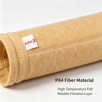 Sac filtrant industriel P84 avec certification ISO, hydrofuge, garantie 2 ans, pour la collecte de poussière dans les cimenteries