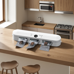 Sellador al Vacío Automático Transfronterizo para Alimentos, para Cocina Doméstica, Uso en Seco y Húmedo, Potencia <span class=keywords><strong>de</strong></span> Succión Común <span class=keywords><strong>de</strong></span> 60Kpa, Sellado <span class=keywords><strong>de</strong></span> Bolsas <span class=keywords><strong>de</strong></span> 28cm <span class=keywords><strong>de</strong></span> Largo, Compatible con Múltiples Bolsas - Product Image 1