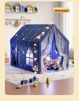 Casa de Juegos Infantil de Poliéster para Interiores, 105*160*128cm, Resistente, con 3 Puertas, Espacio de Juego para Padres e Hijos, Tienda de Campaña para Dormir