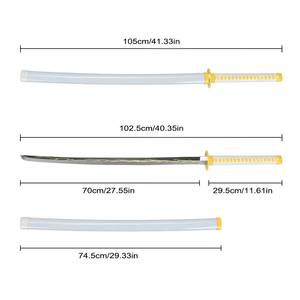 Espada Katana de Espuma PU de 105 cm de Demon Slayer Zenitsu Agatsuma, Accesorio de Cosplay de Anime Japonés, con Funda de Plástico, Venta al Por Mayor MS - Product Image 2