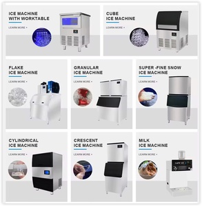 เครื่องทำน้ำแข็งสแตนเลสคุณภาพสูง ผลิตน้ำแข็งได้รวดเร็ว ความจุ 200กก./350กก./500กก./24ชม. สำหรับใช้งานเชิงพาณิชย์ 110-240V - Product Image 2