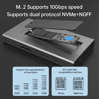 Lecteur de cartes personnalisé 4-en-1 avec interface USB 3.1 Type-C, prend en charge les cartes mémoire SD/TF pour appareils photo, drones, en alliage d'aluminium, externe