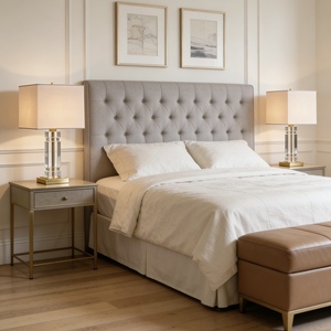 Роскошная настольная лампа с хрустальной колонной K9, золотистая металлическая основа, прикроватная лампа для спальни, гостиной, отеля, настольная лампа с тканевым абажуром - Product Image 5