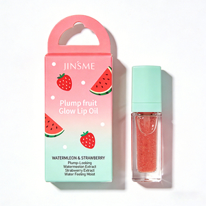 Aceite Labial con Extracto de Frutas OEM - Plump Glow, Hidratante Labial con Sensación Acuosa, Humectante para Piel Seca, Iluminador 7g JINSME FC-031 - Product Image 1
