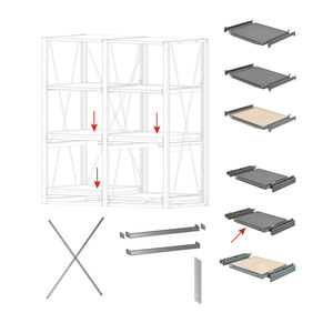 Fami System Ar 4 Edge Worktop With Telescopic Extension L805 D1245 Blue Ral5012 - Product Image 1