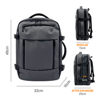 Tas Ransel Perjalanan Akhir Pekan Anti Maling Tahan Air Multi Kompartemen Ramah Perjalanan Bisnis dengan Pengisian Daya USB untuk Laptop
