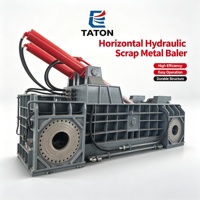 Presse à métal horizontal entièrement automatique à capacité personnalisée, haute densité, pour usine de recyclage de métaux à grande échelle