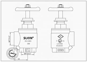 Fabbrica in ottone omologato FM e UL & ULC <span class=keywords><strong>List</strong></span> 1 1/<span class=keywords><strong>2</strong></span> "tubo angolare valvola F * F filo fuoco - Product Image 5