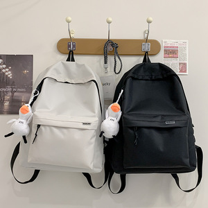 Simple <b>Large</b> Capacity <b>Backpack</b> 18 In Solid Color Unisex Student <b>Backpack</b> For Junior High High <b>School</b> College Students - Product Image 3
