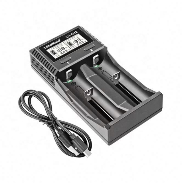 LiItoKala Lii-CH2 1.5V AA AAA Li-ion Rechargeable Lithium Batteries Smart LCD Battery Charger for Alarm Clock Remote Control