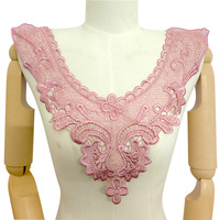Collier en dentelle brodé floral vintage sexy, accessoires de mode DIY, patch décoratif personnalisé, design ajouré 3D en polyester