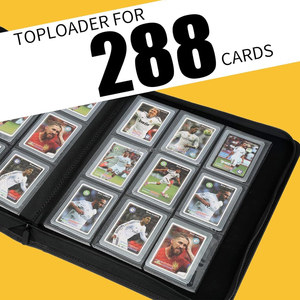 Cao cấp Toploader chất kết dính 4 9 12 16 túi giữ 288 thẻ Toploader thẻ dây kéo chất kết dính tùy chỉnh TCG 9 túi Top loader chất kết dính - Product Image 4