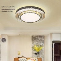 Plafonnier LED en cristal à montage en surface, moderne, minimaliste, luxueux, pour chambre à coucher, salon, télécommande, CRI élevé 90, 220V, nouveau modèle