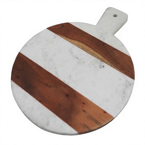Wood and Marble Cutting Board Durable Kitchen Mat & Pad | Elegant Food Prep Accessory for Home & Commercial Use - Product Image 1