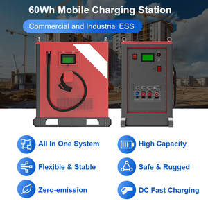 Hybrid 60kWh CCS2 DC ricarica rapida Mobile stazione di carica 20kW industriale e commerciale EV carica di energia sistema di accumulo di energia - Product Image 5